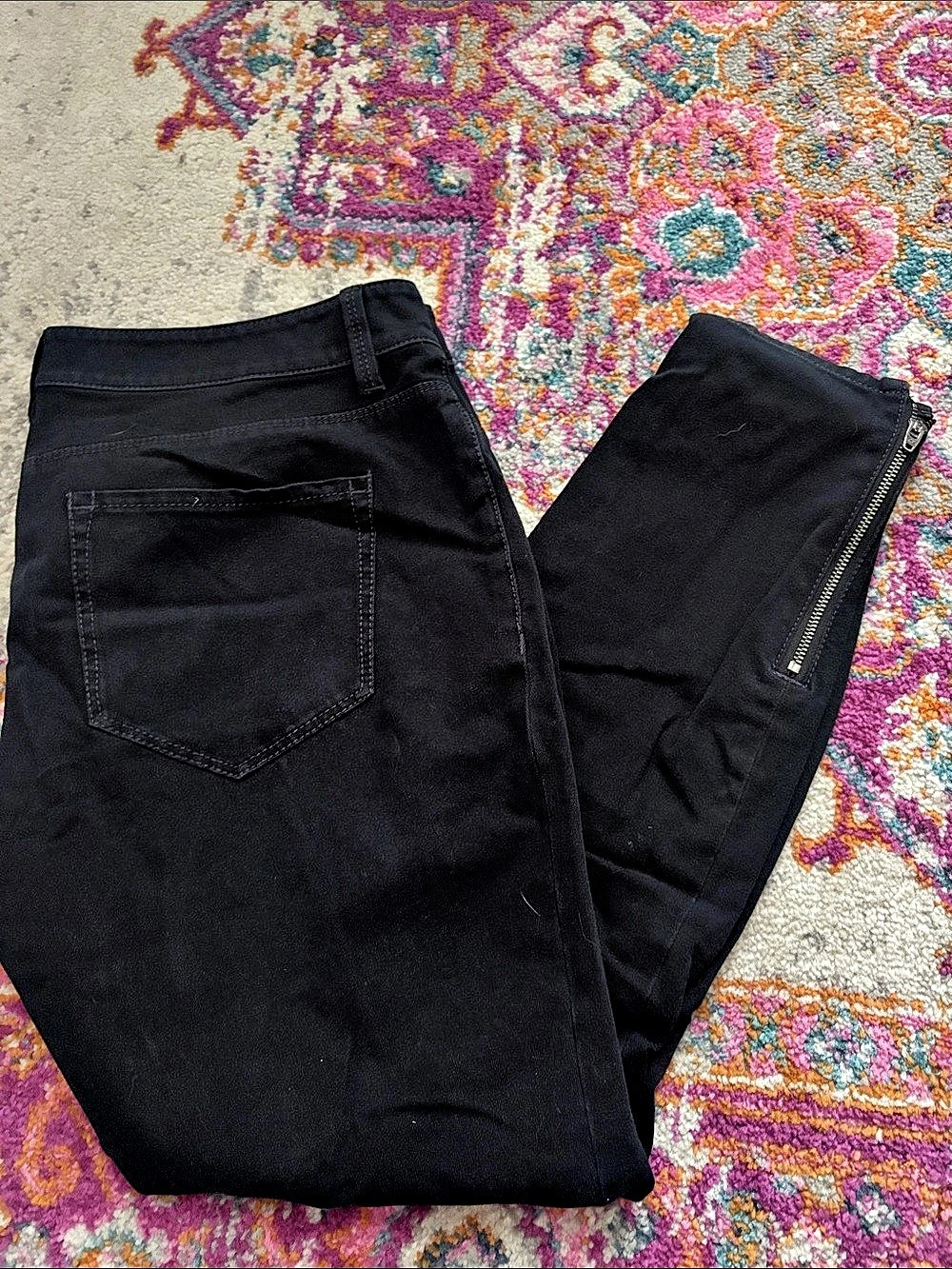 Ann Taylor Denim Skinny Jeans Black Size 8 Like New